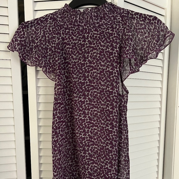 Marianne Purple Sheer Blouse Size Large - Picture 1 of 3